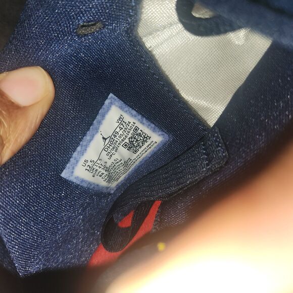 NIKE JORDAN ZOOM SEPARATE MIDNIGHT NAVY WHITE UNIVERSITY RED GOLD SIZE 12.5 - Picture 8 of 10